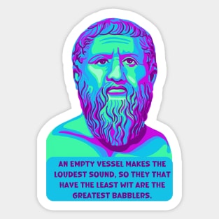 Plato Portrait and Quote Sticker